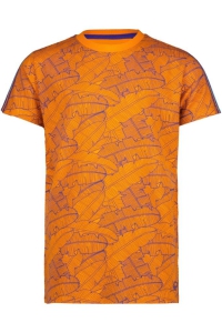 4President shirt Gijs orange tiger leaves aop